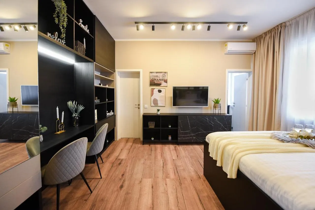 Apartment Monochrome Magic. Calea Victoriei Studio Bucharest